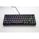 Ducky ProjectD Tinker 65 met QMK/VIA RGB mechanisch toetsenbord Zwart, US lay-out (QWERTY), Cherry MX Blue, 65%, RGB leds, Double-shot PBT, Hot-swappable, Gasket mount
