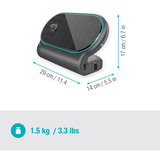 GARDENA AquaBloom Set L voor bewatering op zonne-energie besproeiingscomputer Grijs/turquoise, Automatisch besproeiingssysteem, accu inbegrepen