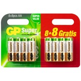 GP Batteries Super Alkaline AA (03015ADHBC8+8), 16 stuks batterij 1.6V
