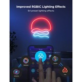 Govee Neon Rope Light 2 led strip Zwart, 4 meter, 2,4GHz wifi, Bluetooth