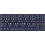 HelloGanss HS87T GC17 RGB mechanisch toetsenbord Zwart, US lay-out (QWERTY), Cherry MX Silent Red, 80% (TKL)	, RGB leds, PBT Doubleshot keycaps, hot swap, 2,4 GHz | Bluetooth | USB-C