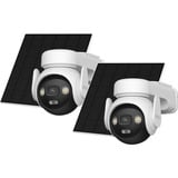 Imou AOV PT 4G Kit met Solar Panel, 2 pack beveiligingscamera Wit, 4G + Wi-Fi Dual, 5MP, AI Powered Human Detection
