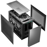 Inter-Tech IM-1 Pocket Tower-behuizing Zwart | 2x USB-A 3.2 (5 Gbit/s) | 2x Audio