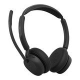 Jabra Evolve3 45 MS on-ear headset Zwart, USB-A with Dongle, Bluetooth 5.3