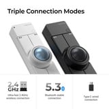 Keychron Nape Pro Wireless Trackball Mouse Wit, 0 - 4000 Dpi, 2,4 GHz / Bluetooth / USB