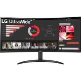 LG UltraWide 34WR50QC-B 34" Curved monitor Zwart, 2x HDMI, 1x DisplayPort, 100Hz