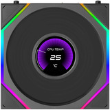 Lian Li UNI FAN TL LCD FLEX Reverse 120 Wireless RGB case fans Zwart, 3 stuks, 124 x 120 x 28 mm, PWM, 3 stuks