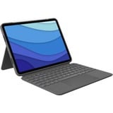 Logitech Combo Touch for iPad Pro 11", toetsenbord Grijs, EU lay-out (QWERTY), Voor 1st, 2nd, 3rd & 4th gen