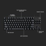 Logitech G413 TKL SE Mechanical Gaming Keyboard Zwart, US lay-out, GL Tactile