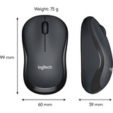 Logitech M220 SILENT laptop muis Grijs, 1000 dpi