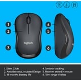 Logitech M220 SILENT muis Grijs, 1000 dpi