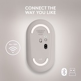Logitech M350 Pebble Draadloze muis beige, 1000 dpi
