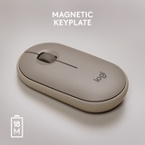 Logitech M350 Pebble Draadloze muis beige, 1000 dpi