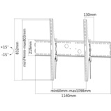 Neomounts LFD-W2000 tv wandsteun bevestiging Zwart