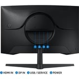 SAMSUNG Odyssey G5 G55C 27" Curved gaming monitor Zwart, 1x HDMI, 1x DisplayPort, 165 Hz