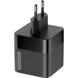Sitecom 65W GaN Power Delivery oplader met uittrekbare kabel Zwart, 2x USB-C, 1x USB-A