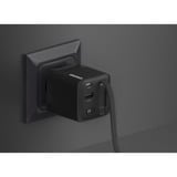 Sitecom 65W GaN Power Delivery wandoplader met uittrekbare kabel Zwart