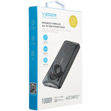 VEGER MagMulti powerbank 10.000mAh Zwart, MagSafe- en Qi