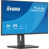 iiyama ProLite XB2497HSU-B1 23.8" monitor Zwart, 120 Hz, HDMI, DisplayPort, USB-C, Audio