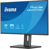 iiyama ProLite XB2497HSU-B1 23.8" monitor Zwart, 120 Hz, HDMI, DisplayPort, USB-C, Audio