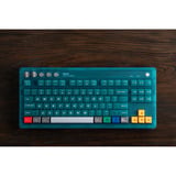 8BitDo Retro 87 Mechanical Keyboard - N64 30th edition Blauw, US lay-out (QWERTY), 80% (TKL), PBT keycaps, Bluetooth 5.0, Wireless 2.4G, USB