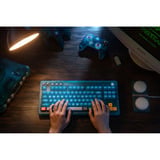 8BitDo Retro 87 Mechanical Keyboard - N64 30th edition Blauw, US lay-out (QWERTY), 80% (TKL), PBT keycaps, Bluetooth 5.0, Wireless 2.4G, USB