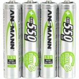 Ansmann 550 mAh oplaadbare batterij Groen, 4x AAA (Micro)