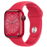 Apple Watch Series 8 smartwatch Rood, 41 mm, (PRODUCT)RED sportbandje, Aluminium, GPS + Cellular