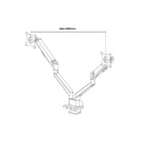 Arozzi Alzare Neo Duo - Gas Spring Monitor Arm – Forest Green monitorarm Groen
