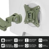 Arozzi Alzare Neo Duo - Gas Spring Monitor Arm – Forest Green monitorarm Groen