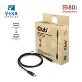 Club 3D MiniDisplayPort naar MiniDisplayPort DP80 bidirectioneel kabel Zwart, 1 meter, Vesa-gecertificeerd