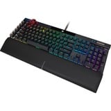 Corsair K100 RGB Optical-Mechanical Keyboard, gaming toetsenbord Zwart, US lay-out, Corsair OPX, RGB leds
