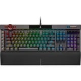 Corsair K100 RGB mechanisch gaming toetsenbord Zwart, US lay-out (QWERTY), Corsair OPX, 100%, RGB leds