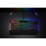 Corsair K100 RGB mechanisch gaming toetsenbord Zwart, US lay-out (QWERTY), Corsair OPX, 100%, RGB leds