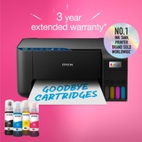 Epson EcoTank ET-2865 A4 multifunctionele Wi-Fi-printer met inkttank all-in-one inkjetprinter Zwart, Scannen, Kopiëren, Wi-Fi, inclusief tot 3 jaar inkt