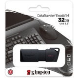 Kingston DataTraveler Exodia M 32 GB usb-stick Zwart, USB-A 3.2 Gen 1
