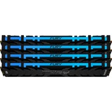 Kingston FURY 32 GB DDR4-3600 Quad-Kit werkgeheugen Zwart, KF436C16RBAK4/32, Renegade RGB, XMP