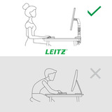 Leitz Ergo Ruimtebesparende Dubbele Monitorarm Donkergrijs