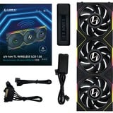 Lian Li UNI FAN TL 120 LCD Wireless RGB case fans Zwart, 3 stuks, 120 x 124 x 28 mm, PWM, 1x 9-pin USB, incl. controller