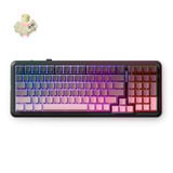 MCHOSE K99 V2 Wireless Gasket Mount Mechanical Keyboard, gaming toetsenbord Zwart/roze, US lay-out, Kailh Box Icy Creamsicle, 98%, RGB, PBT Keycaps, Hot-Swap, 2.4 GHz | Bluetooth | USB-C