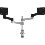 R-Go Tools Zepher 4 C2 Circulaire Dubbele Monitorarm Zilver/zwart
