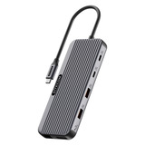 Sitecom 8 in 1 USB-C Power Delivery Multiport Adapter Pro 1x HDMI 1x DP dockingstation Zwart