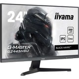 iiyama G-Master Black Hawk G2445HSU-B2 23.8" gaming monitor Zwart, 100 Hz, HDMI, DisplayPort, USB, Audio