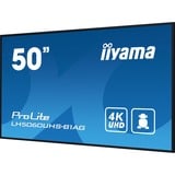 iiyama ProLite LH5060UHS-B1AG 49.5" 4K Ultra HD Public Display Zwart, HDMI, LAN, WiFi, USB, Audio, Android