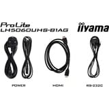 iiyama ProLite LH5060UHS-B1AG 49.5" 4K Ultra HD Public Display Zwart, HDMI, LAN, WiFi, USB, Audio, Android