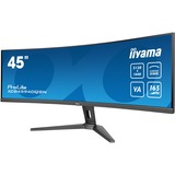 iiyama ProLite XCB4594DQSN-B1 44.5" Curved UltraWide monitor Zwart, 165Hz, HDMI, DisplayPort, USB-C, RJ45 (LAN), Audio, AMD Free-Sync
