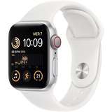 Apple Watch SE smartwatch Zilver, 40mm, Wit sportbandje, Aluminium, GPS + Cellular