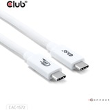 Club 3D Gecertificeerde USB-C kabel Wit, 1,2 meter, 240 W