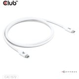 Club 3D Gecertificeerde USB-C kabel Wit, 1,2 meter, 240 W