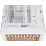 Corsair FRAME 4000D WOOD RS midi tower behuizing Wit/houtkleur | 2x USB-A | 1x USB-C | RGB | Tempered Glass